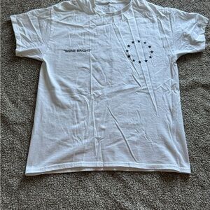 F.N White Short Sleeve Tee Graphic for Men Size Large